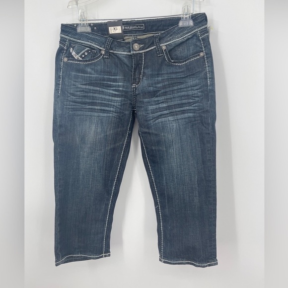 Pepe Jeans New “Tishra”  Slim Denim Capris Sz 32 MSRP $62 - Picture 1 of 6